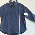 Athleta Overlook Microfleece Shirt Jacket in Navy Blue NWT Photo 6