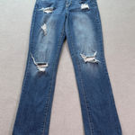 Dollhouse  Jeans Womens 7 30 Blue Distressed Ripped Bootcut Medium Wash Mid Rise Photo 0