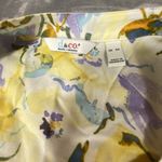 Denim & Co Top 5X Plus Yellow Floral Popover V Photo 11
