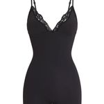 SKIMS Black Fits Everyone Lace Triangle Onesie M Photo 2