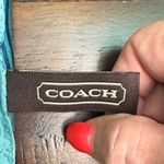 Coach Vintage Blue Patterned silk Scarf Photo 6