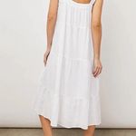 Rails NWT- Amaya White Tiered Linen Blend MIDI Dress- Size Small Photo 2