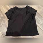 Olivia Rae Black V Neck Baby Short Sleeve Tee Photo 2