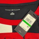 Tommy Hilfiger NWT Jeans Red White Blue Colorblock Logo Tee Size L Photo 2