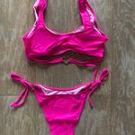 Hot pink cut out heart bikini set S NEW Photo 3