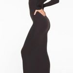 SKIMS  Fits Everybody crew Neck long sleeve Dress, BLACK, Medium, $88 Photo 2