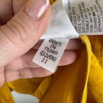 Chico's  Linen Blend Open Front Cardigan Jacket Blazer Size 0 Small Mustard Yellow Photo 5