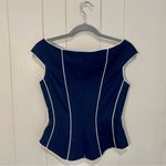 Watters & Watters Women Navy Blue Sleeveless Top Size 4 Photo 3