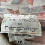 Vtg Kathleen Usherwood Periphery 1X Geometric Print Mock Neck Sweatshirt Aztec Pink Photo 3