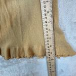 DD Collection Womens Cashmere Blend Sleeveless Ruffle Hem Knit Tank‎ Top Large Tan Photo 3