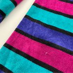 Vintage Sweatshirt Striped Mock Neck Terrycloth Size 2X Top Long Sleeve Women Pink Photo 3