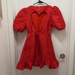 Sister Jane jacquard mini dress with open heart back in red Size XS Photo 4