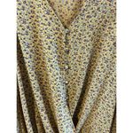 Emmer & Oat Womens S Floral Blouse Shirt Buttons Wrap spring summer boho peasant Yellow Photo 3