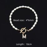 Initial āIā Gold And Pearl Bracelet Photo 2