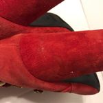 Guess  red suede ankle boots block heel zip up size 7 M Photo 8