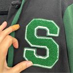 Harry Potter Slytherin Black Green Hoodie Varsity Jacket Womens XXS Casual Snake Photo 4