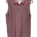 Vintage Cotton Maggie Sweet Sleeveless Knit Scalloped Scoop Neck Top Womens M Pink Size M Photo 5