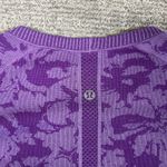 Lululemon Swiftly Tech Shirt Long Sleeve Shirt Womens 6 Purple Violet Print Top Photo 7