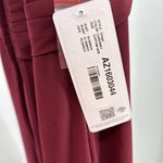 Azazie Ginger Cabernet A-Line Halter Pleated Chiffon Dress custom bridesmaid Photo 7
