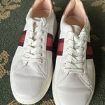 Kate Spade White and Burgundy Women's Sneakers size 10B Photo 0