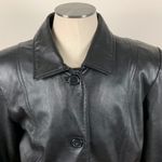 Style & Co 100% Black Authentic Leather Coat M Photo 0