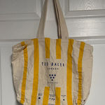 Ted Baker  Yellow and Cream Canvas Tote Photo 0