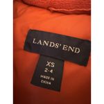 Lands' End  XS Orange Puffer Down Feather Women's Jacket Coat Size 2-4 XS Hood Photo 2