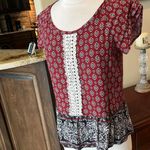 Miami Silky Flowy Crochet Lace Top Photo 12