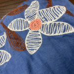Woven Heart  blue cotton embroidered Cardigan Photo 5