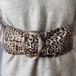 Womens Leopard Print Wide Cinch Belt Photo 0