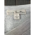 Nine Britton  Women's V-Neck Long Sleeve Top Gray with‎ Black Stripes Size S Photo 3