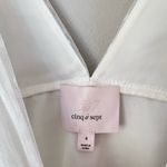 Cinq à Sept Cinq a Sept Valeria Bow Strap Smocked Tulle Knee Length Dress Ivory Photo 5