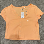 Me to We  Peach Button-up Top Photo 0