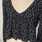 PacSun LA Hearts  Floral Babydoll Style Cropped V Neck Blouse Top Photo 1