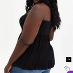 Torrid Super Soft Knits Plus Size Black Strapless Flowy Shirt Top Photo 8