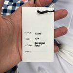 Unique Vintage Navy Gingham Floral Halter Tie Romper Style Swimsuit Sz.S/4 NWT Photo 8