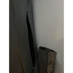 Attention  Dress Womens Medium Black Faux Leather Sleeve Sheath Knee Length Photo 10