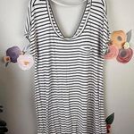 American Eagle  Soft & Sexy Striped Black & White T-Shirt Dress - Size - Large Photo 0