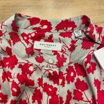 Equipment NWT  Nerine Floral Long-Sleeve Button-Down Top Sky Gray Satin Blouse Photo 7