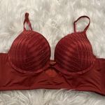 Daisy Fuentes Lace Push Up Bra Red Orange Photo 1