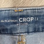Chico's  The Platinum Crop Embroidered Girlfriend Jeans Light Blue Medium 8 Photo 6