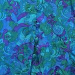 Adrianna Papell Vintage Silk Skirt Suit Paisley Blue Green Purple Fitted Size 8 Photo 2