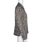 Foxcroft Shirt Womens 12 Brown Black Cheetah Print Button Up Casual Work Office Photo 1