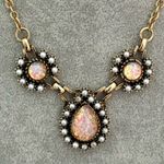 Vintage Sarah Coventry Signed Empress Gold Tone Faux Opal Pearl Necklace Photo 0