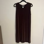 Coldwater Creek Separates Midi Dress Tunic Jacket Set Slinky Brown Petite 14 Photo 1