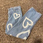 Cider  High Rise Heart Denim Relaxed Fit Jeans Photo 0
