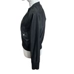 Free People  Black Midnight Bomber Jacket Long Sleeves Cropped Women’s Size XS Photo 4