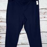 Old Navy  NWT Size 24 Navy Blue Secret-Slim Pockets High Rise Pixie Ankle Pants Photo 0