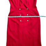 Vintage J. Taylor Red Dress Double Breasted Blazer Style Fitted Bodice Collar Size 6 Photo 10
