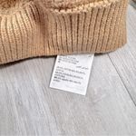 Charter Club  Women's NWT Tan Cotton Blend Cable Knit Cowl Neck Sweater L Photo 5